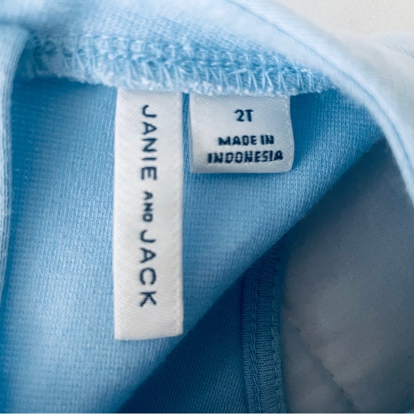 JANIE AND JACK Retro Vintage Style Lace Bib Dress Bow Blue - Picture 5 of 5